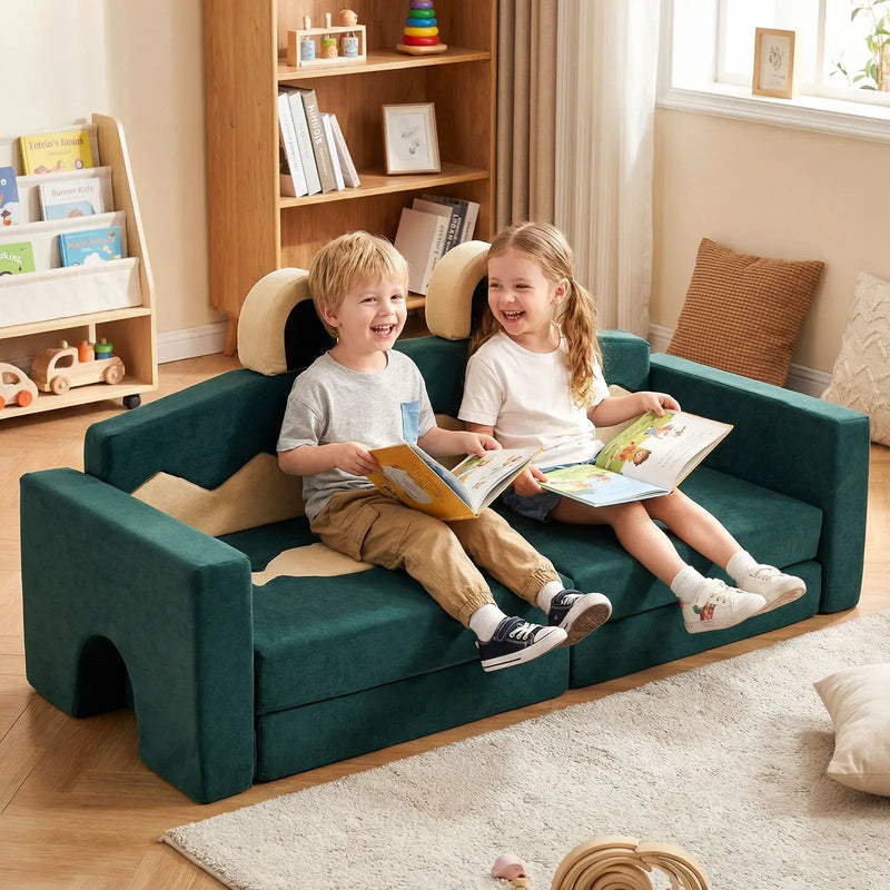 17 Pieces Modular Kids Play Couch for Inspiring Creativity by DirectDeals
