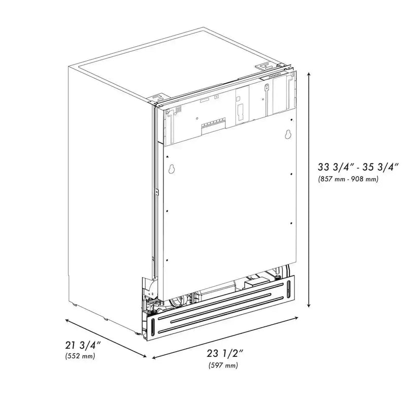 ZLINE Autograph 24" Dishwasher Stainless, Gold DWVZ-24-G by Farmhouse Kitchen and Bath
