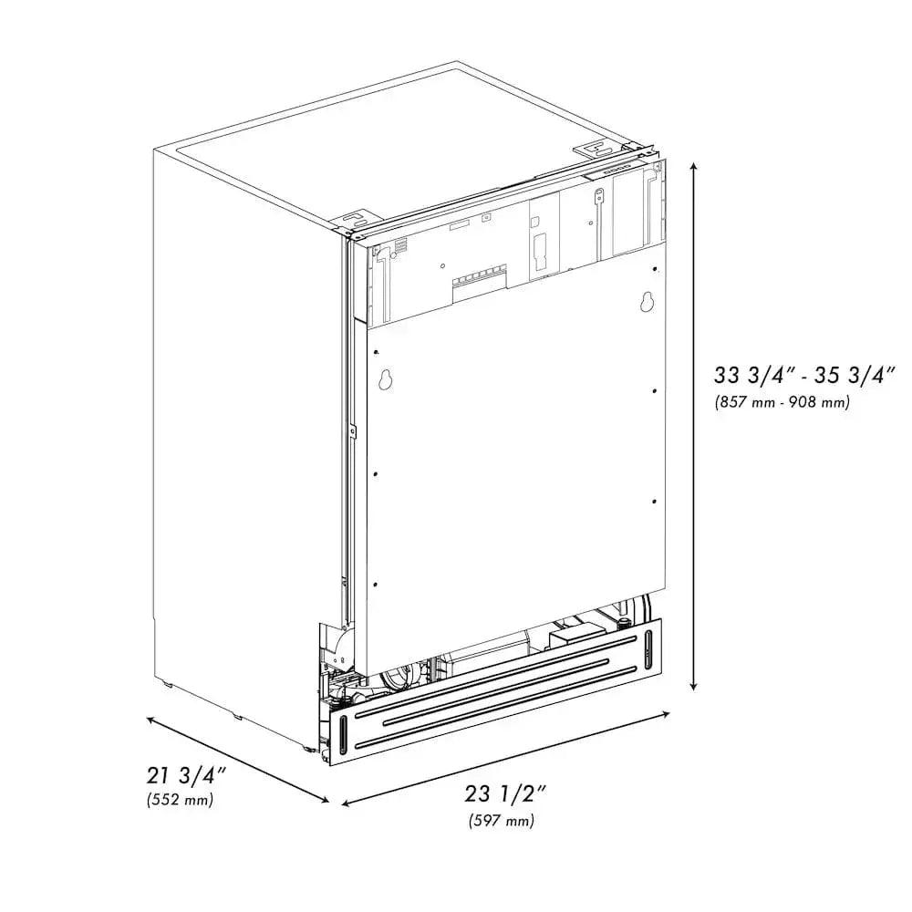 ZLINE Autograph 24" Dishwasher Stainless, Matte Black DWVZ-24-MB by Farmhouse Kitchen and Bath