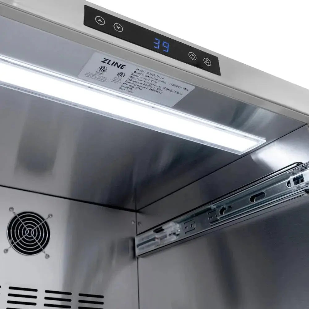 ZLINE 24" Touchstone 168 Can Outdoor-Rated Dual Refrigerator Drawer, Stainless Steel, RDSO-ST-24 by Farmhouse Kitchen and Bath