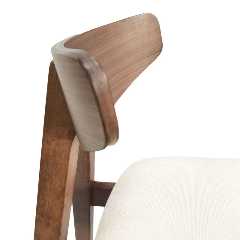 Mid Century Modern Counter Stool With V Shape Frame And Upholstered Seating by HouseOfZazla