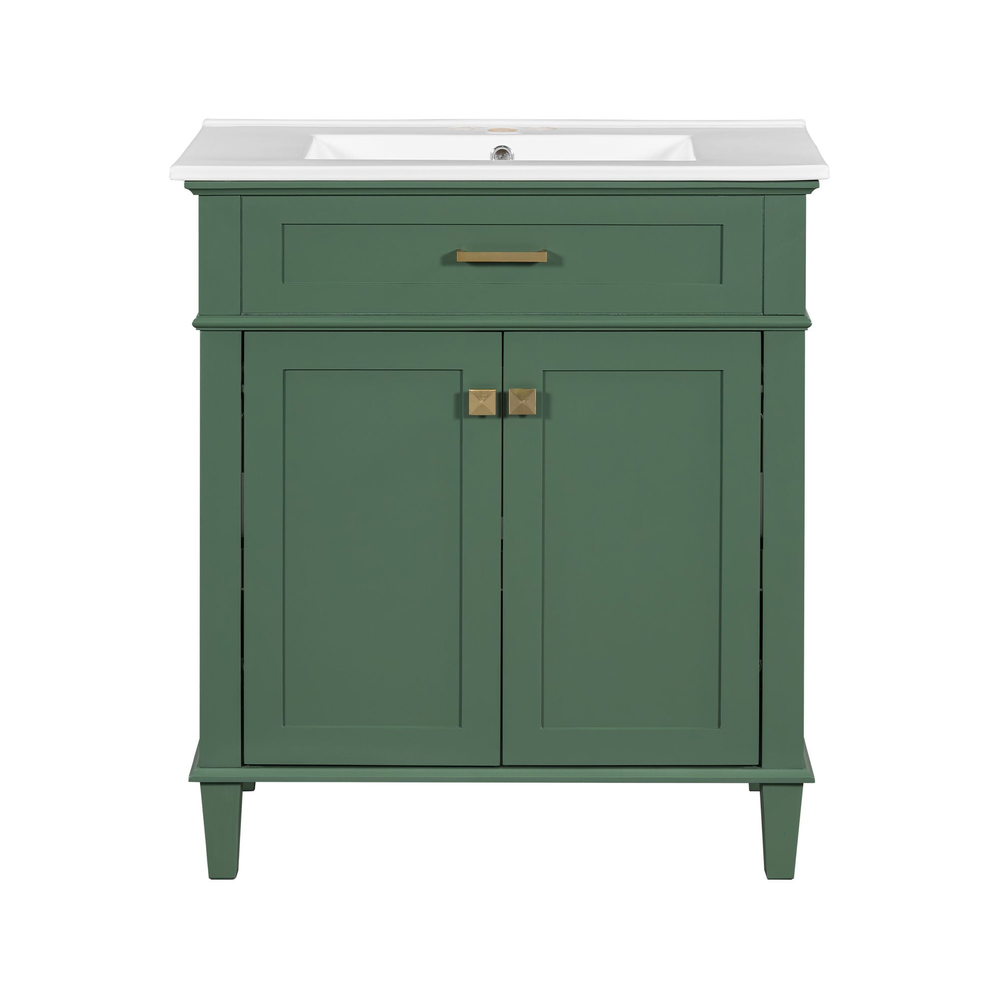 Bathroom Vanity With Ceramic Basin, Soft Close Door And Adjustable Shelves by HouseOfZazla