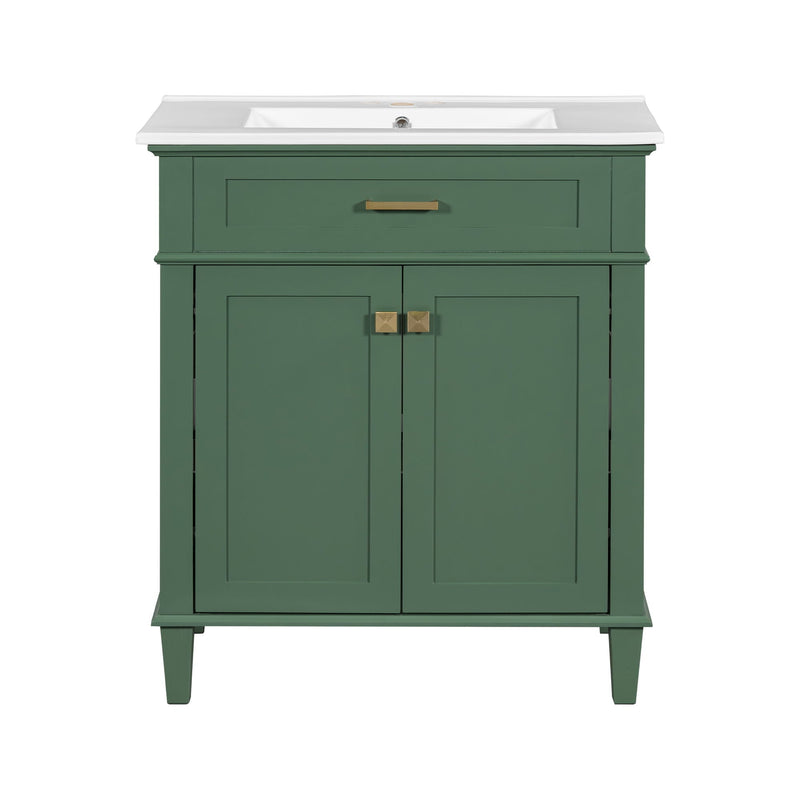 Bathroom Vanity With Ceramic Basin, Soft Close Door And Adjustable Shelves by HouseOfZazla