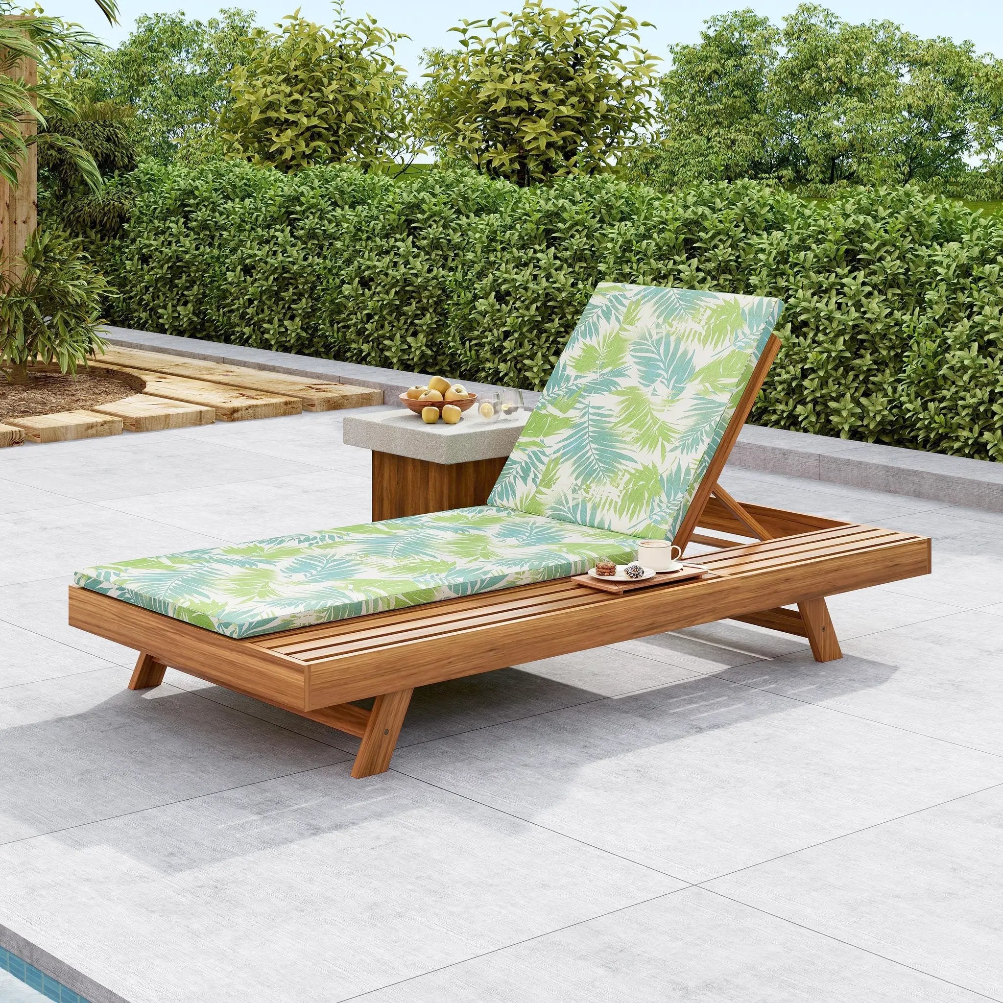 Lounge Chaise Set with Water-Resistant Cushions by HouseOfZazla