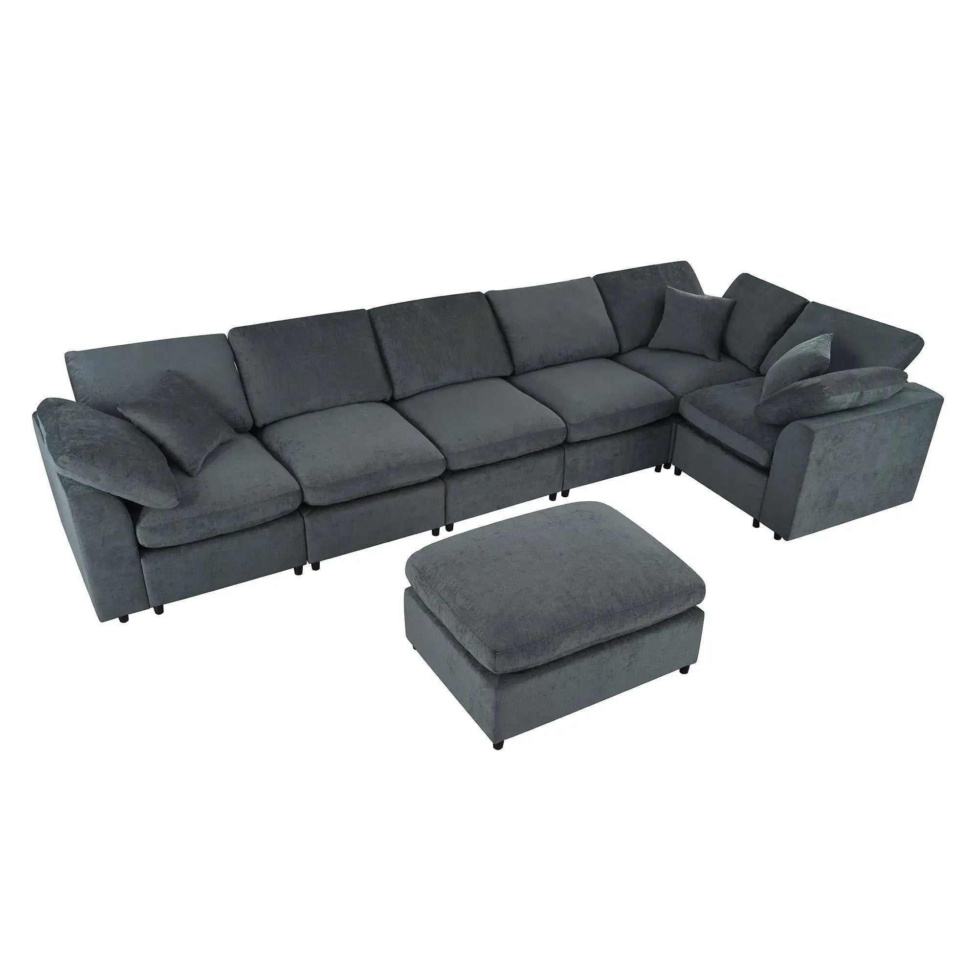 U_Style 120.8" Extra Large Modular Sectional Sofa by HouseOfZazla