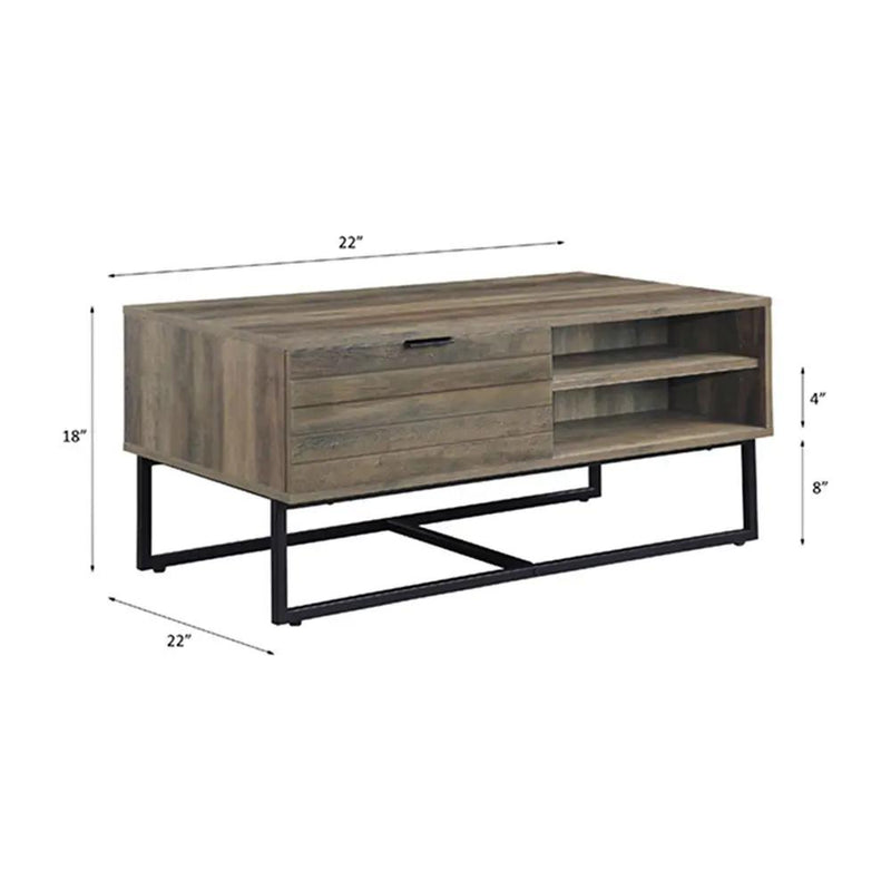 Homare - Coffee Table - Rustic Oak & Black by Unique Piece Furniture