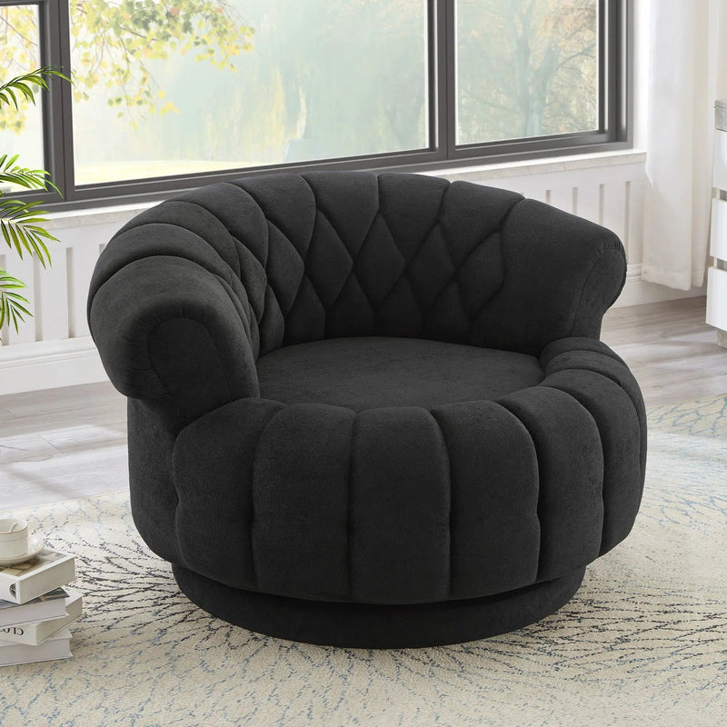Round Swivel Accent Chair With Rotation by Unique Piece Furniture