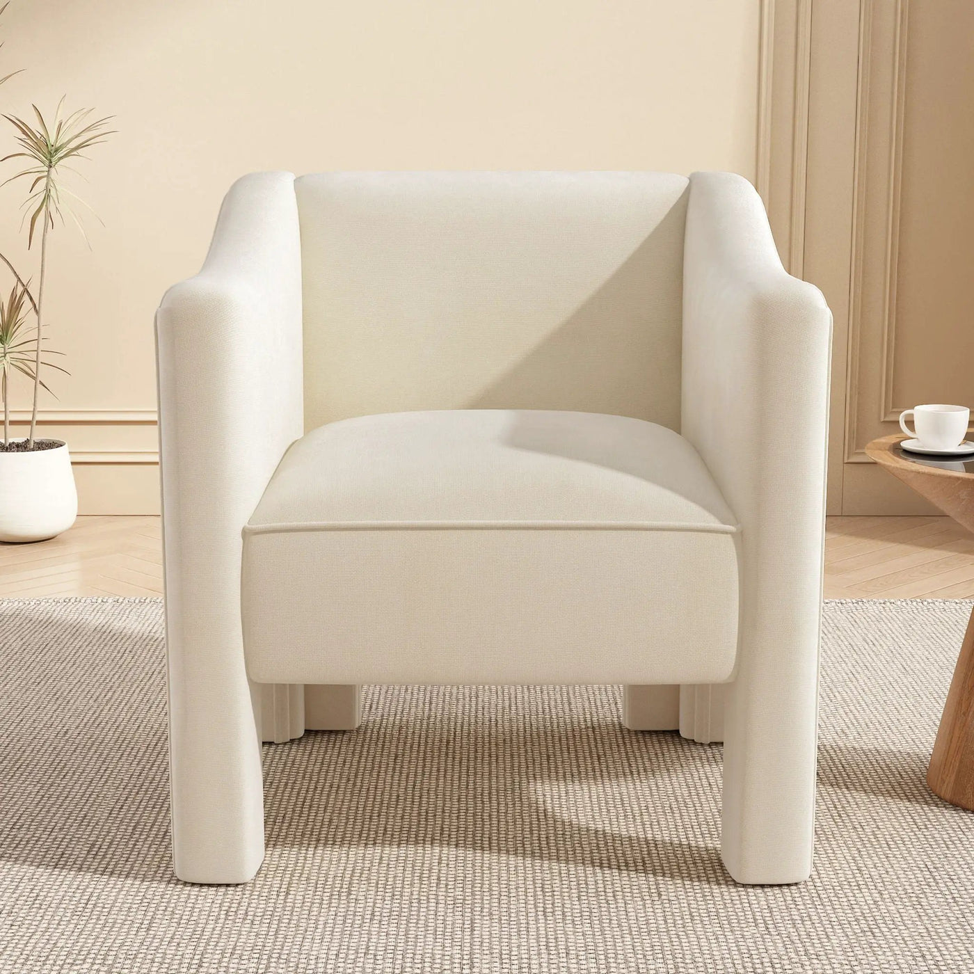 Barrel Accent Chair With Enclosed Arms by Unique Piece Furniture