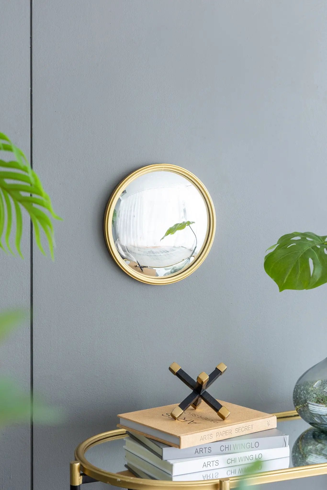 Round Mirror, Circle Mirror With Iron Frame For Living Room Bedroom Vanity Entryway Hallway by HouseOfZazla