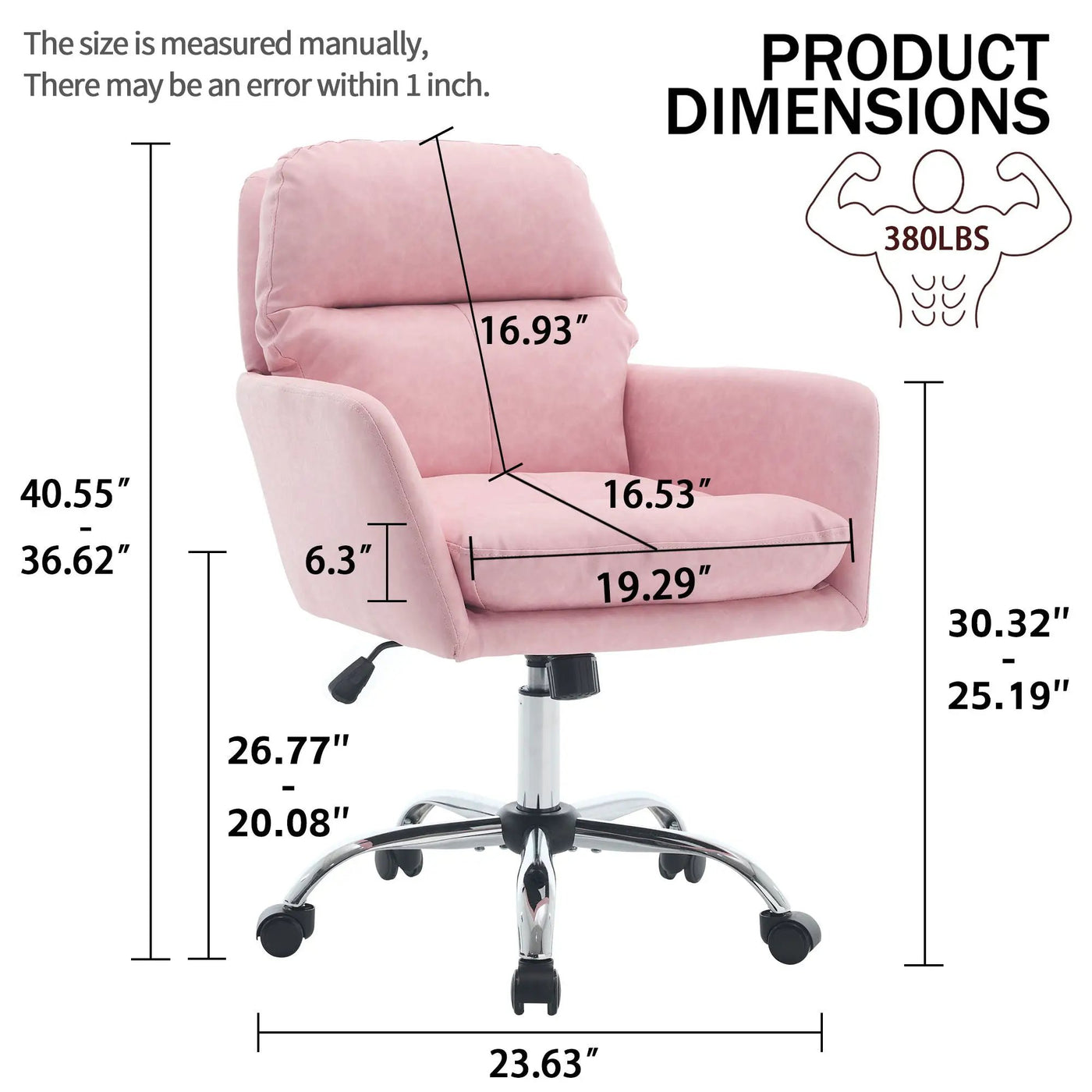 Office Chair With Adjustable Height, Ergonomic Design by HouseOfZazla
