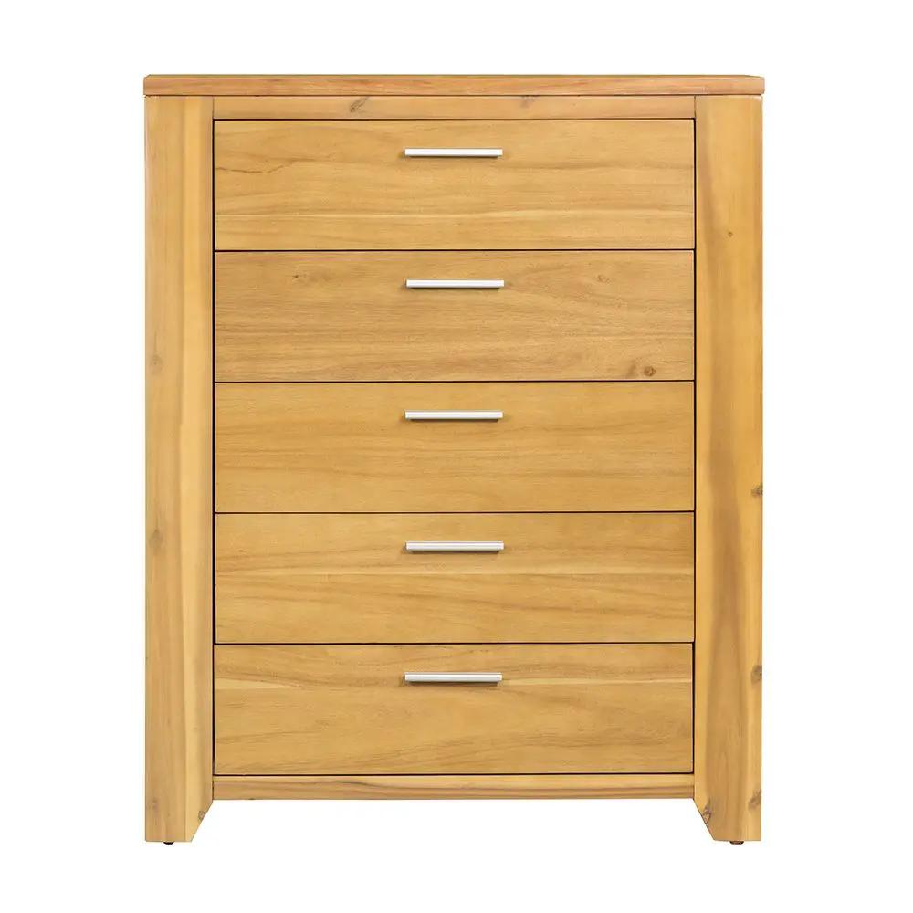 5 Drawer Dresser - Natural Wood / Brown by Unique Piece Furniture