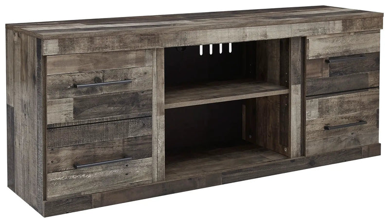 Derekson - LG TV Stand w/Fireplace Option - Multi Gray by Unique Piece Furniture