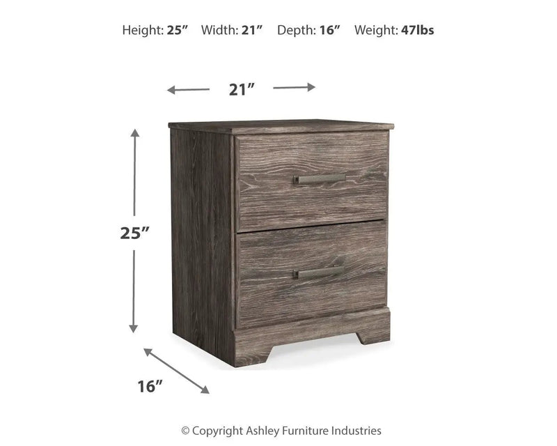Ralinksi - Two Drawer Night Stand - Gray by Unique Piece Furniture