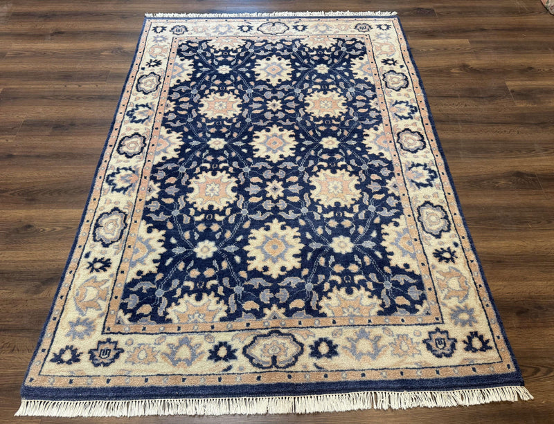 Blue and Beige Indian Rug, Indo Persian Carpet by Jewel Rugs
