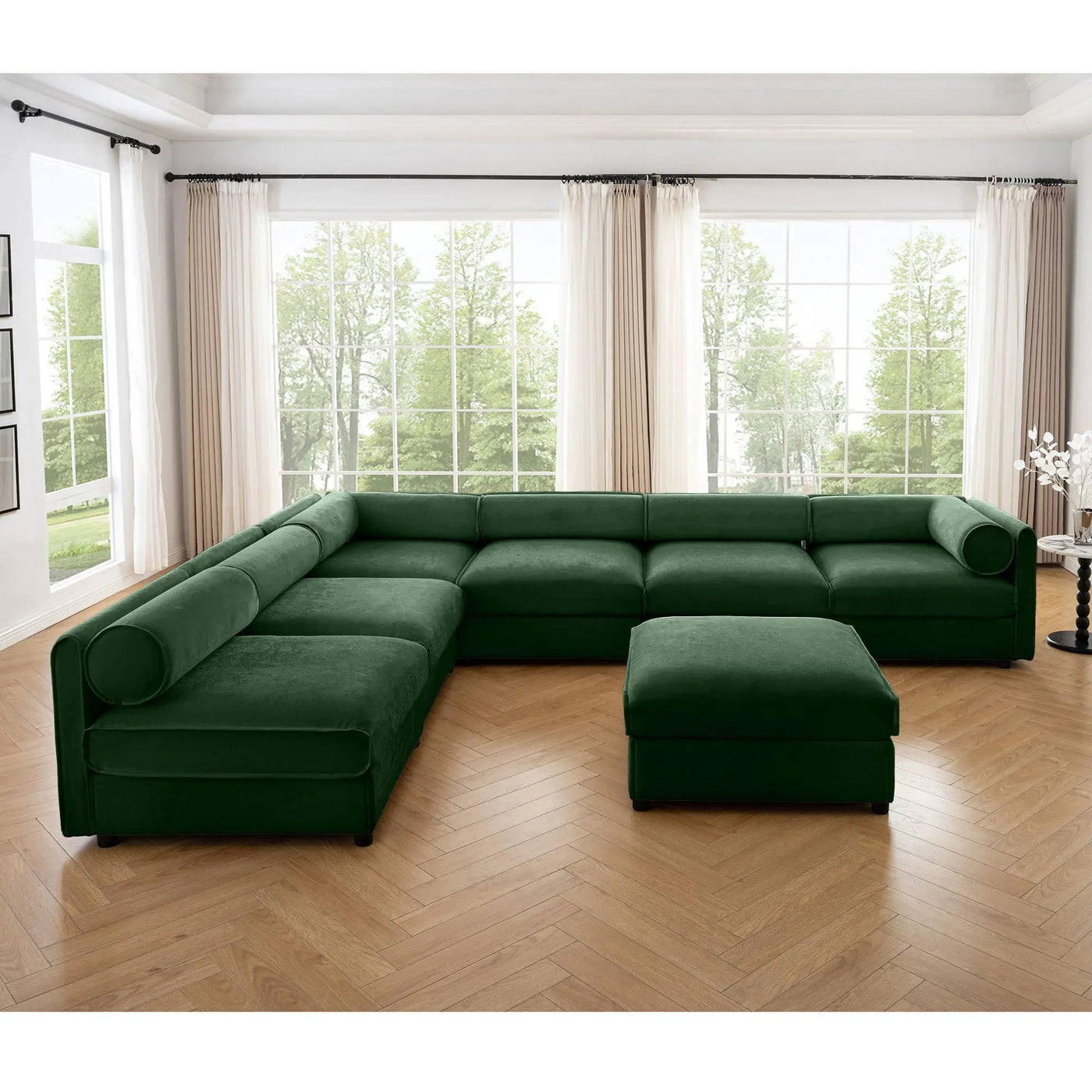 Modern Modular Sectional Sofa With Storag, Contemporary Cylindrical Design by Unique Piece Furniture