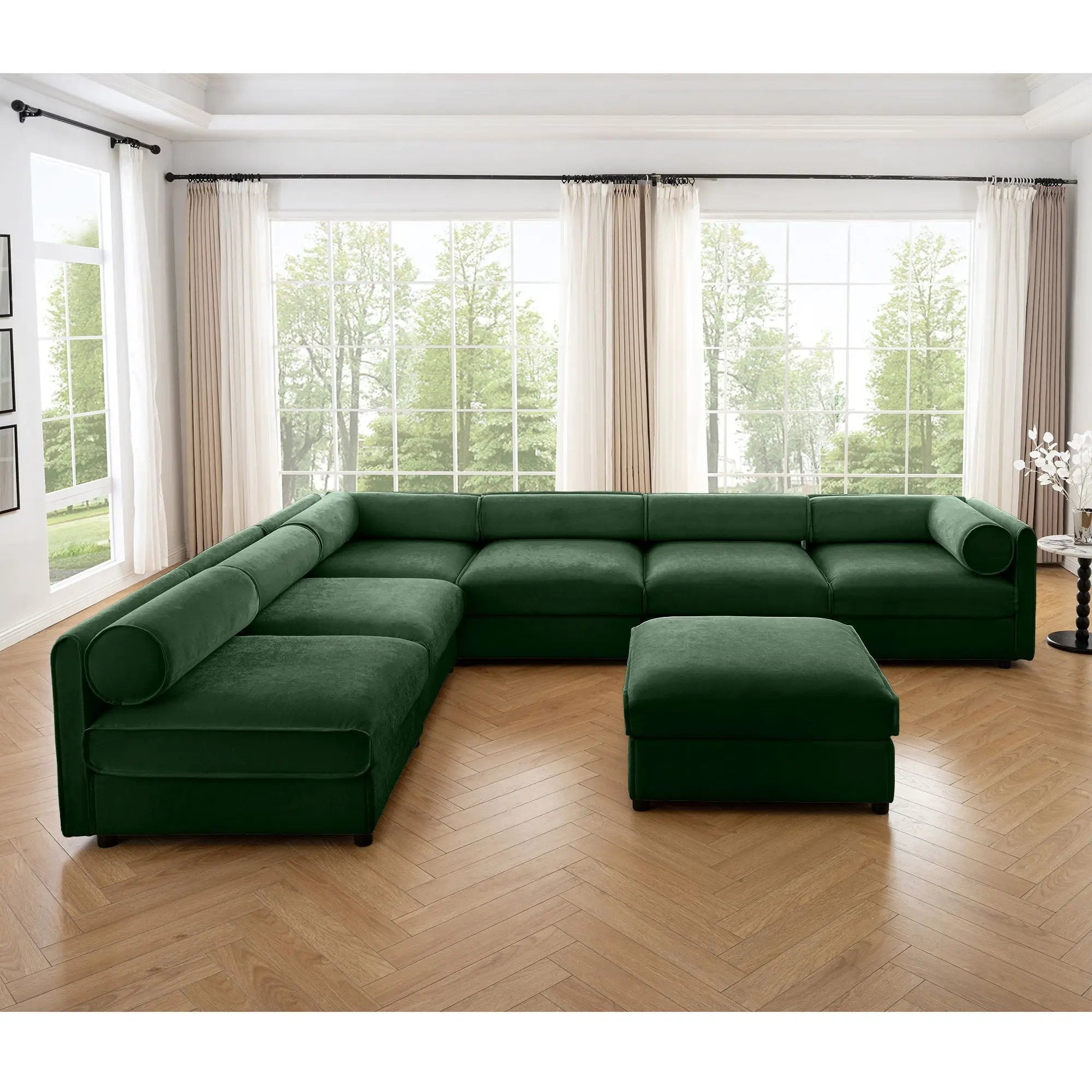 Modern Modular Sectional Sofa With Storag, Contemporary Cylindrical Design by Unique Piece Furniture