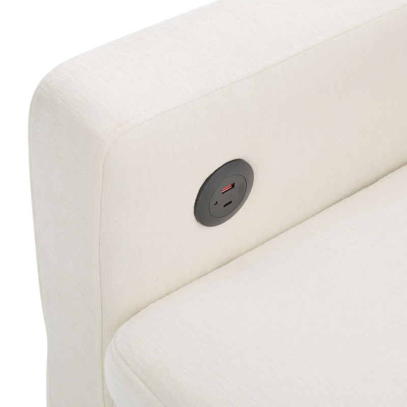 Convertible Sofa Bed Loveseat With Adjustable Backrest And USB Ports by HouseOfZazla