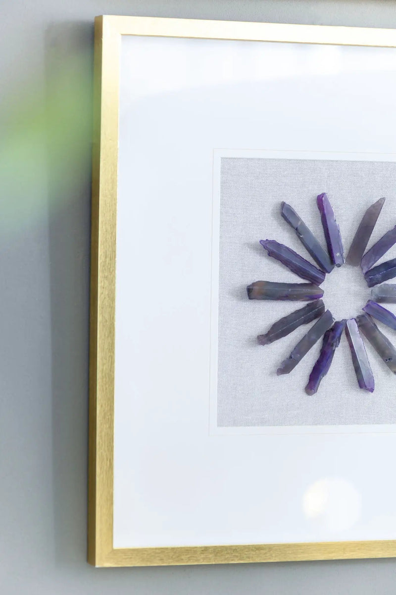 Grace Purple Agate Shadow Boxes Wall Art Set of 2 - Multicolor by HouseOfZazla