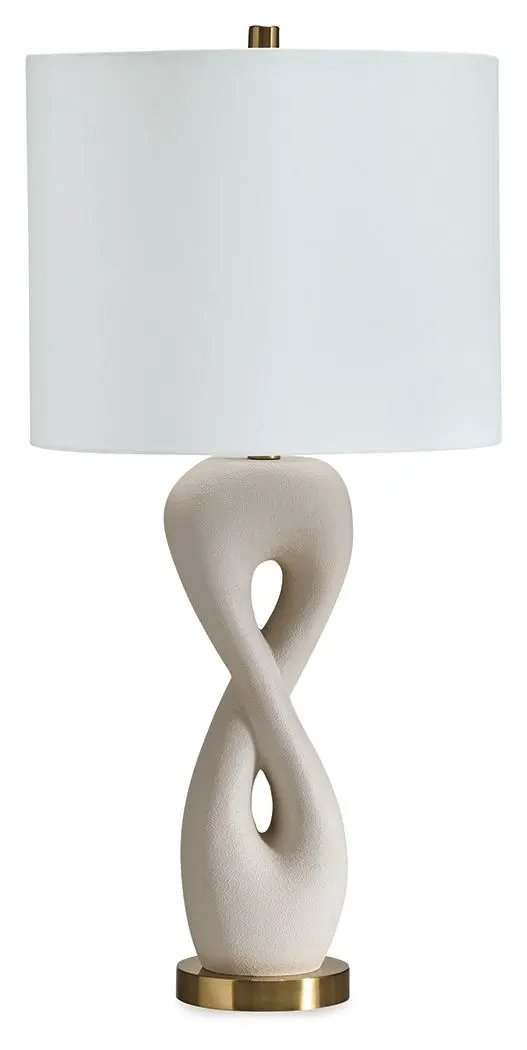Judrich - Poly Table Lamp - White / Gold Finish by Unique Piece Furniture