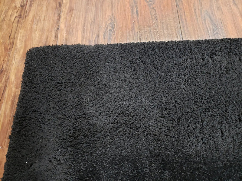 Black Shag Rug 8x10, Savafieh Milan Fluffy Black Carpet, Room Sized Shag Rug, Modern Contemporary Rug, Soft Living Room Rug, Bedroom Rug by Jewel Rugs