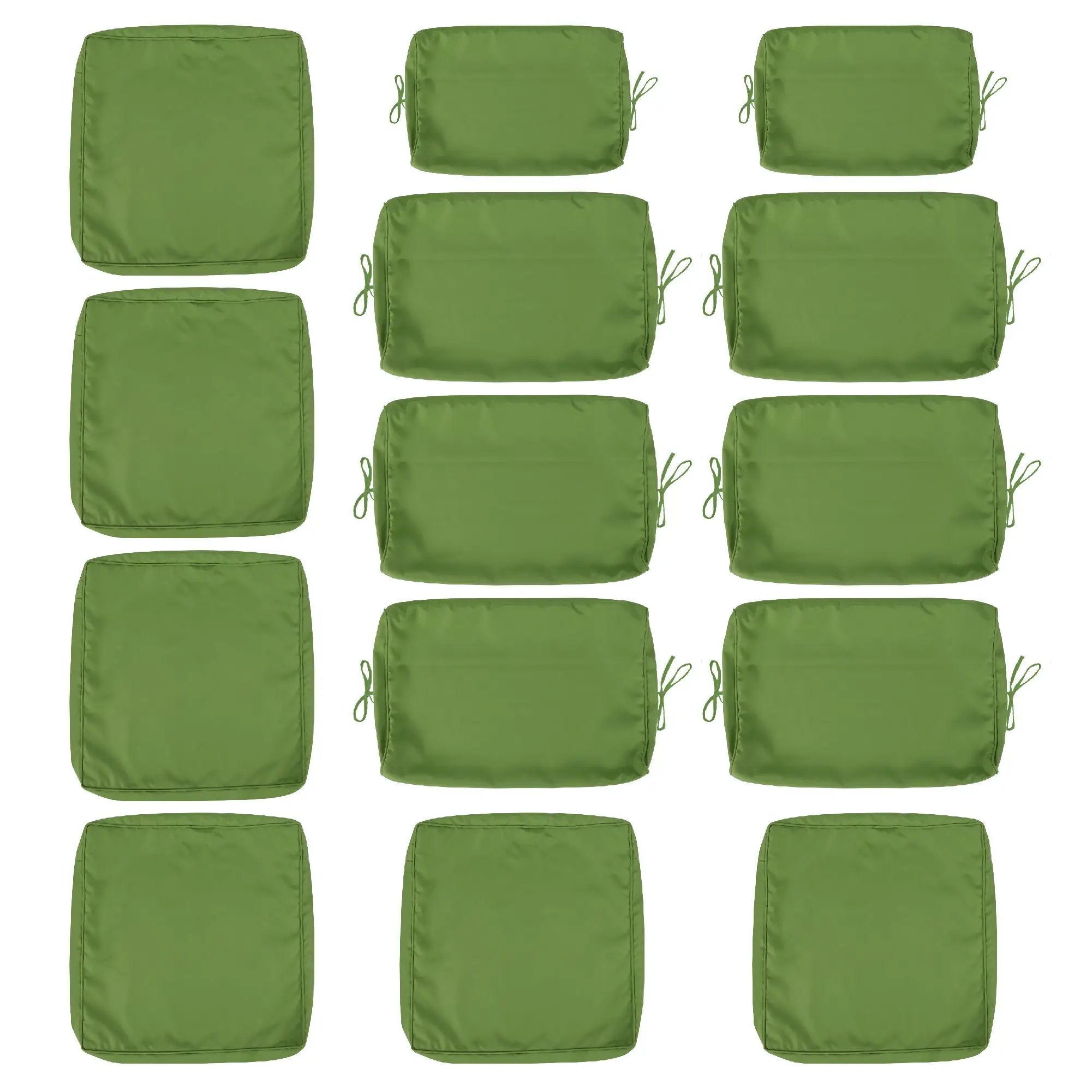 Cushion Covers For 7 Piece Wicker Sectional Sofa, 14 Pack Seat And Back Slipcovers With Zipper by HouseOfZazla