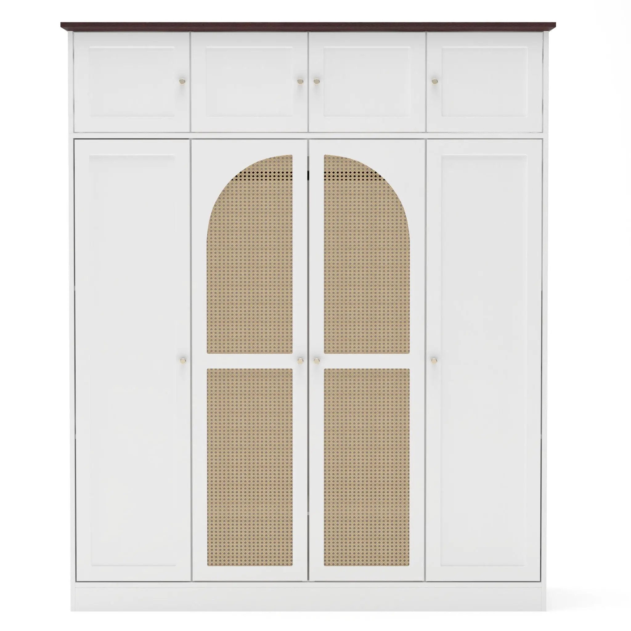 8 Door Armoire Wardrobe With Adjustable Shelves And Hanging Rod by Unique Piece Furniture