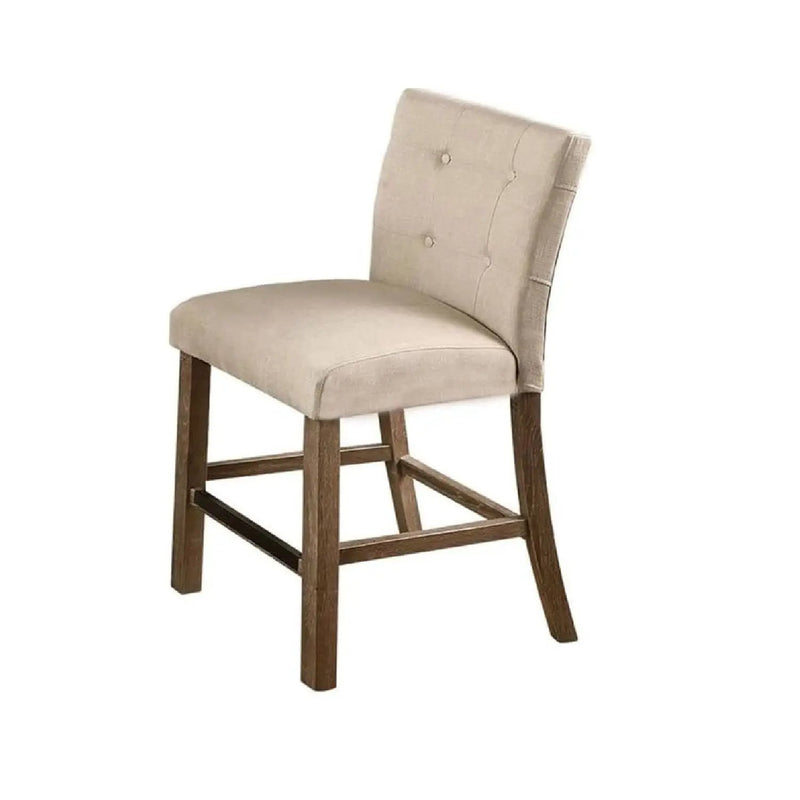 Upholstered Counter Dining Chair (Set of 2) - Light Gray by Unique Piece Furniture