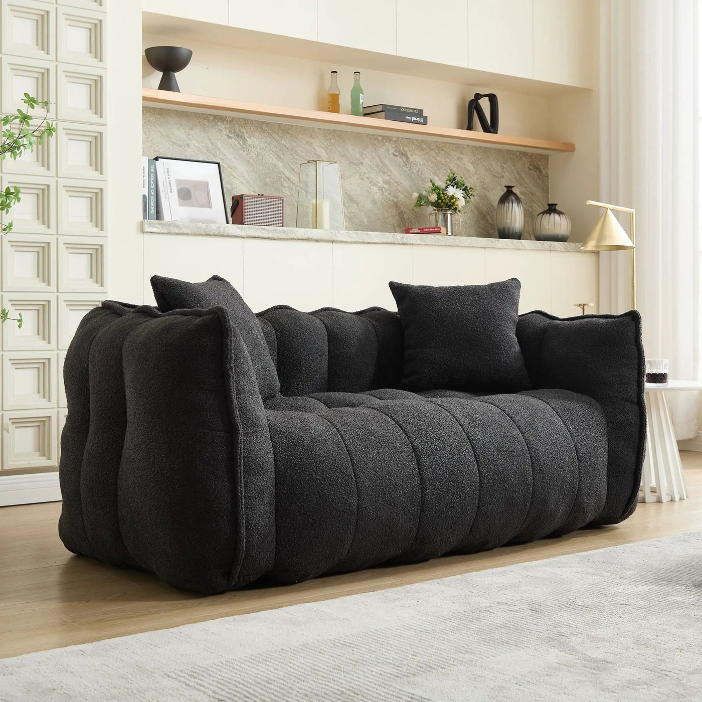 Cozy Beanbag Chair With High Resilience Foam Core For 2 by Unique Piece Furniture