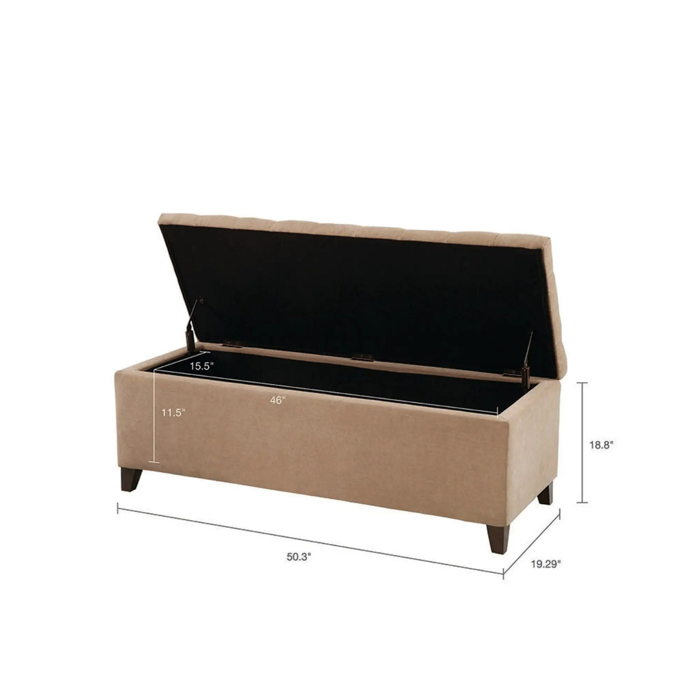 Elegant Design Tufted Top, Soft Close Storage Bench by HouseOfZazla