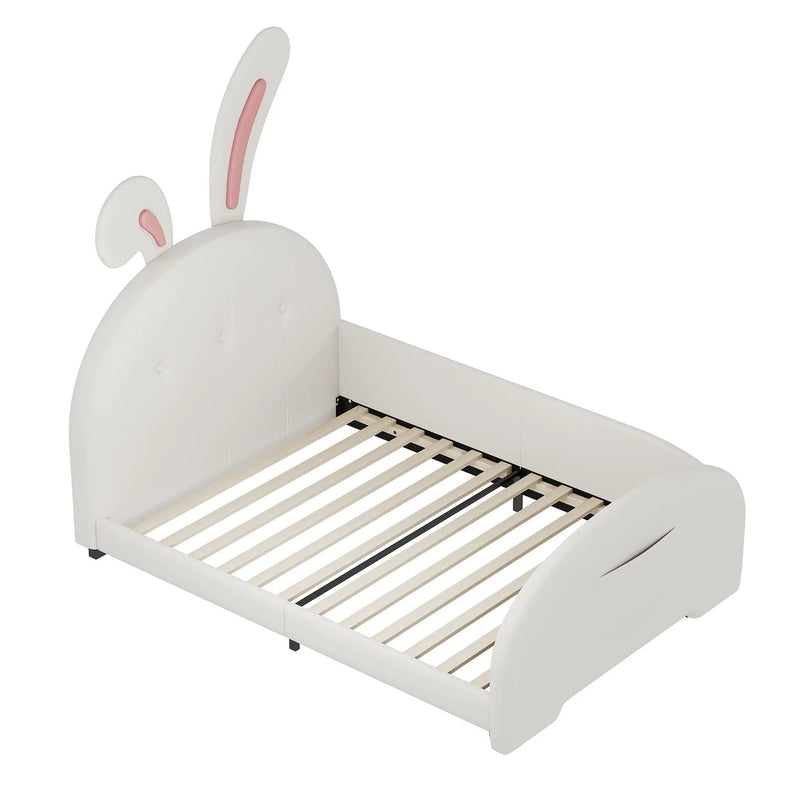 Upholstered Rabbit-Shape Princess Bed With Headboard And Footboard by HouseOfZazla