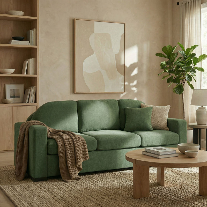 Modern 3 Seater Sofa With Curved Backrest by HouseOfZazla