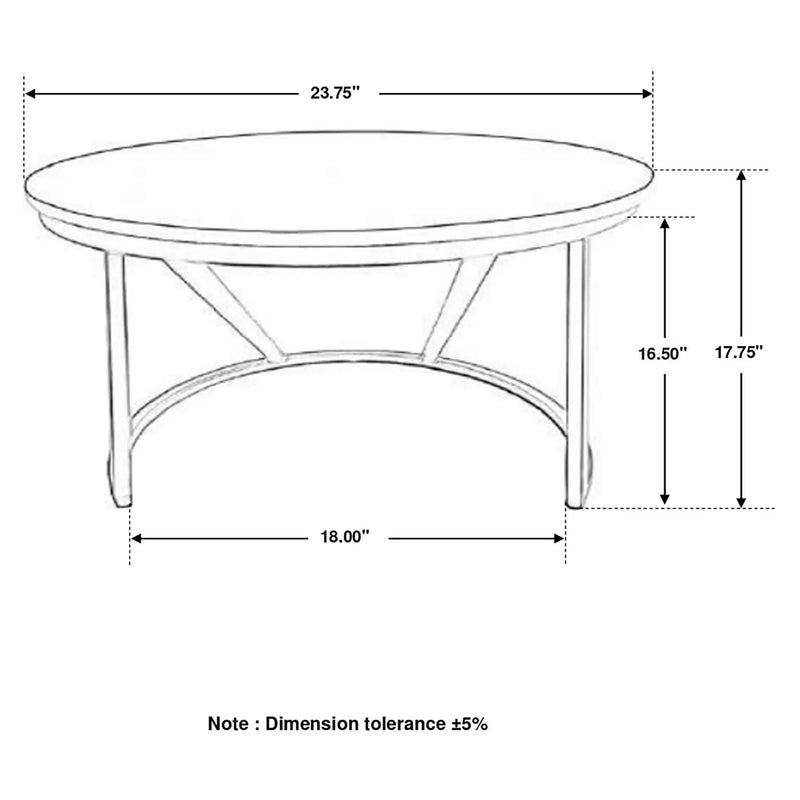 Wilmington - Round Coffee Table - White by HouseOfZazla