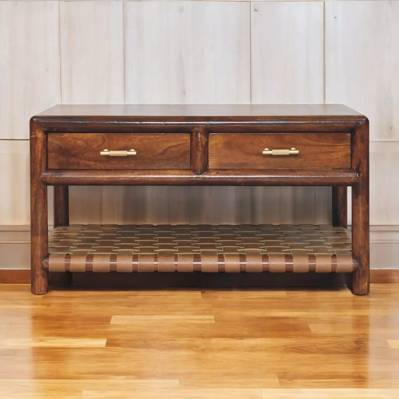 Regency - Woven Console Table With 2 Drawers - Brown by Unique Piece Furniture