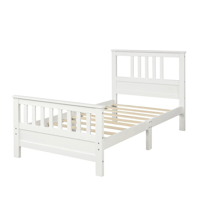 Platform Bed With Paneled Headboard And Footboard by HouseOfZazla