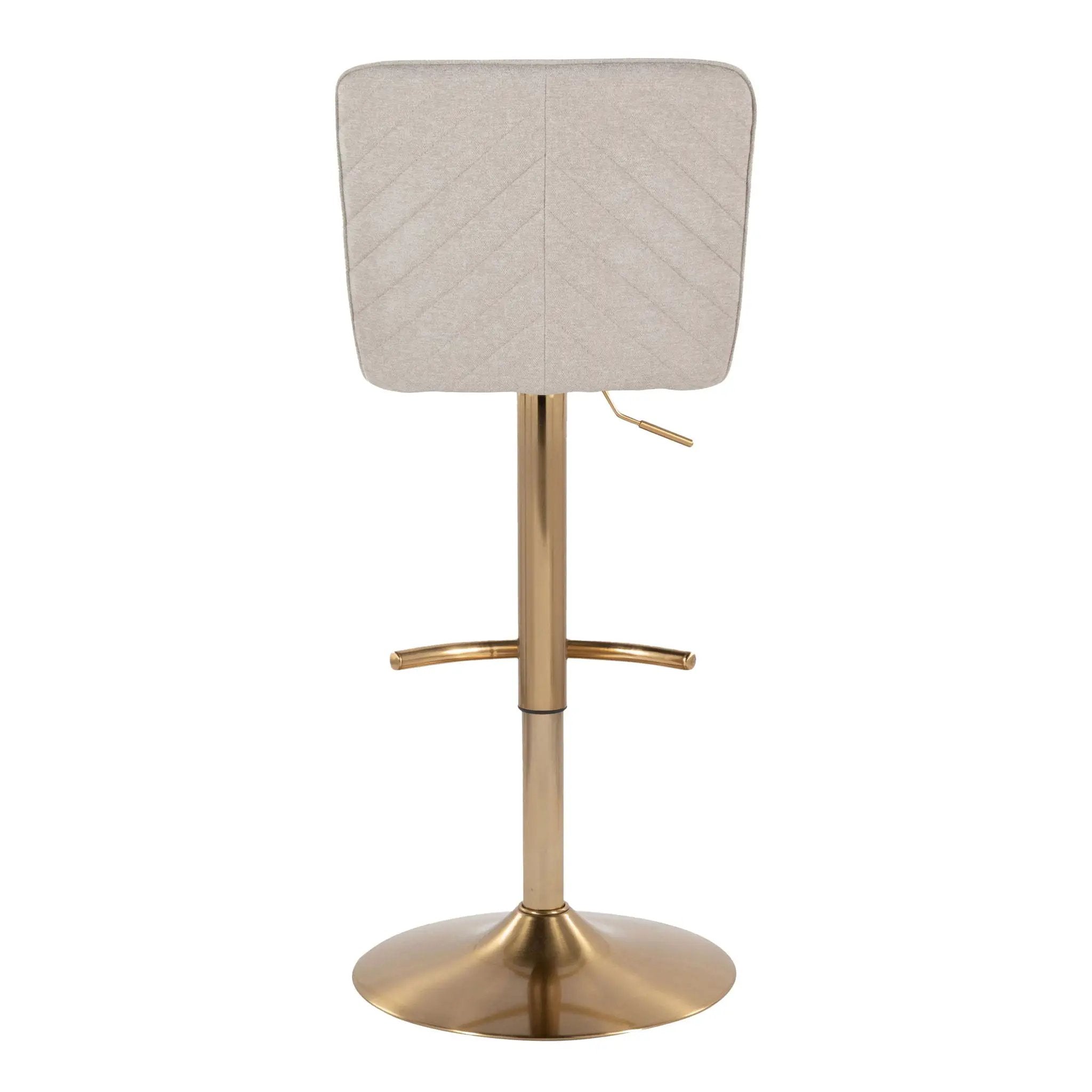 Henry - Contemporary Adjustable Barstool With Swivel With Rounded T Footrest (Set of 2) by Unique Piece Furniture