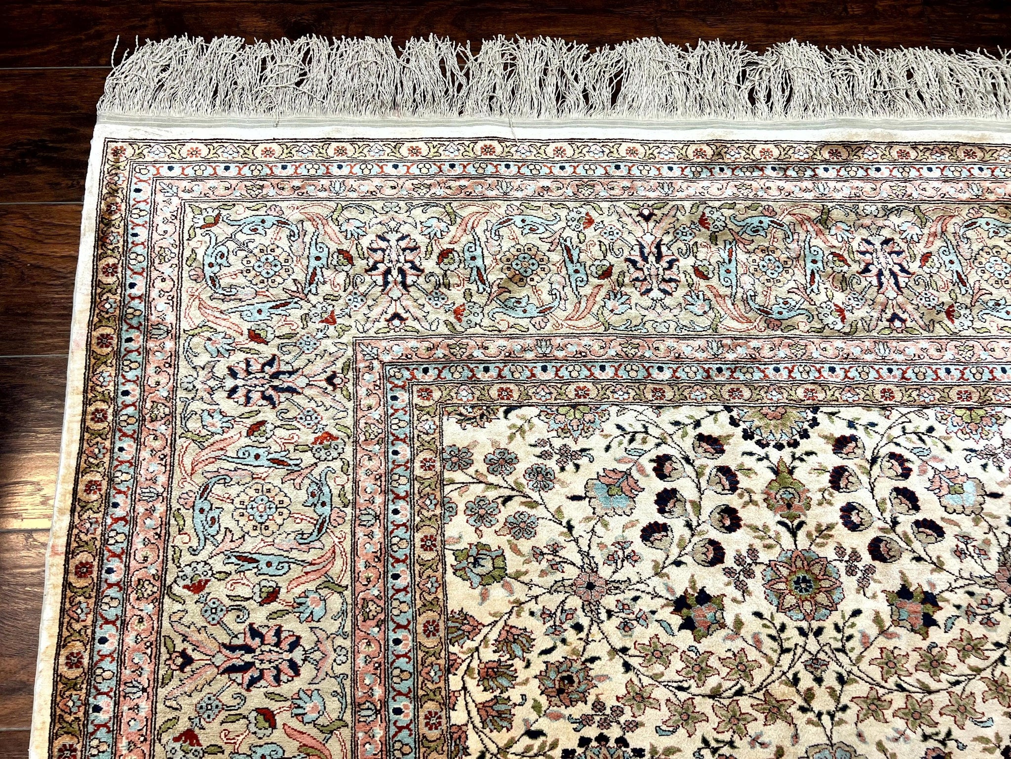 Wonderful Turkish Silk Rug 8x12, Handmade, Fine 320 KPSI by Jewel Rugs