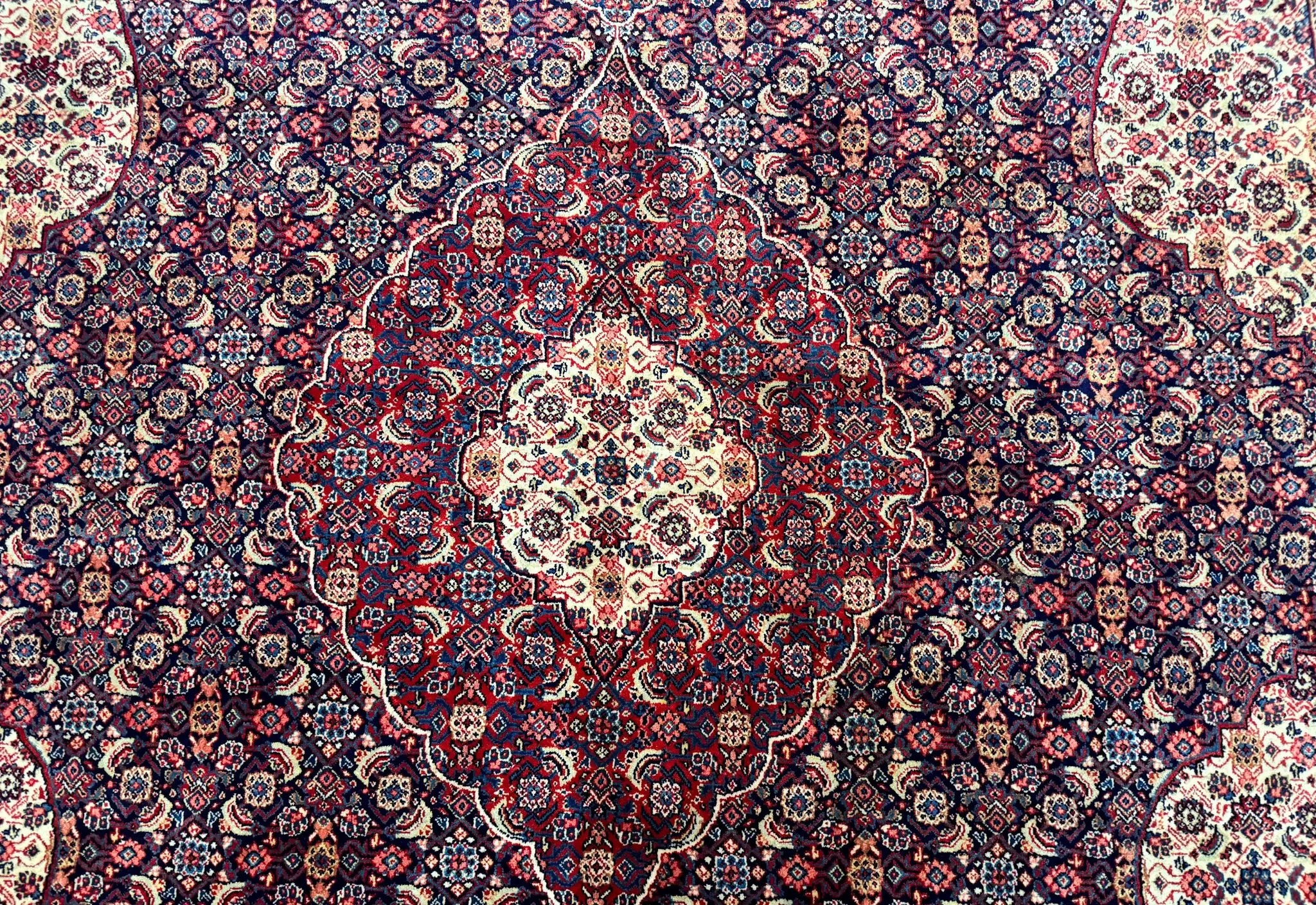 Persian Tabriz Rug 11x14 Navy Blue Herati Wool Carpet by Jewel Rugs