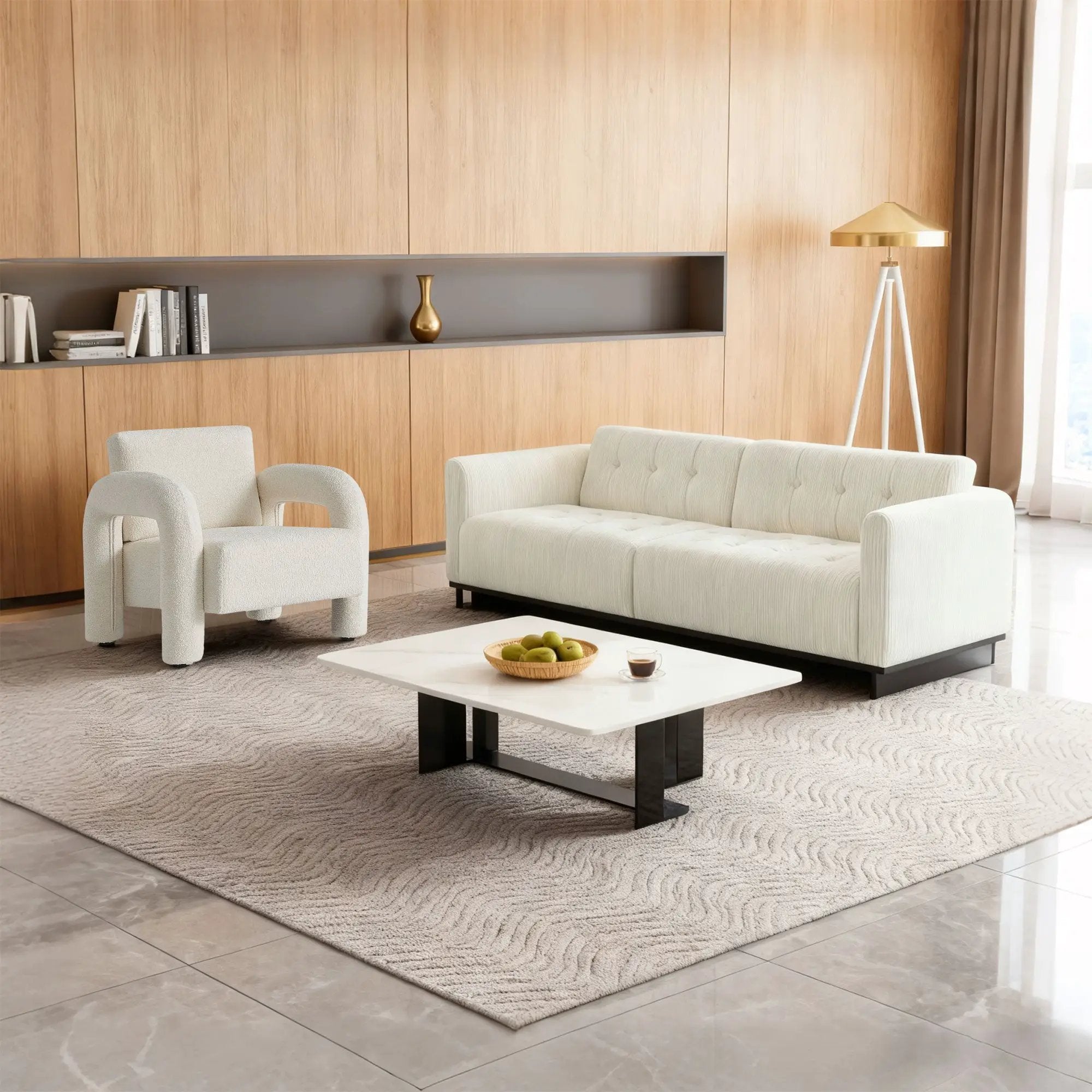 Modern Velvet Fabric Accent Chair by HouseOfZazla