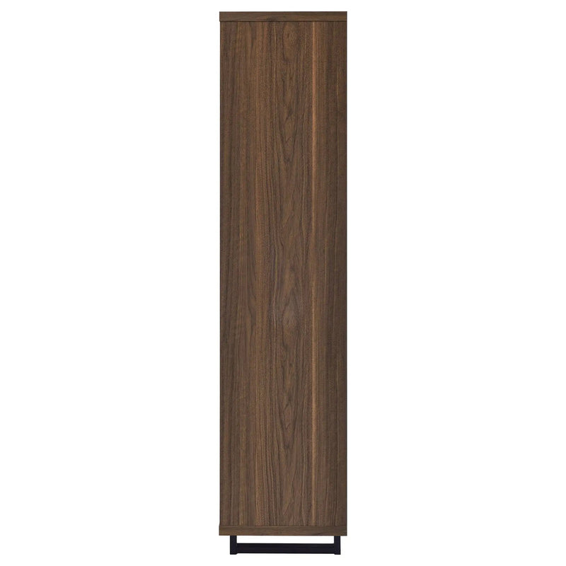 Maddox 71-inch 3-shelf Cabinet Bookcase Walnut by Unique Piece Furniture