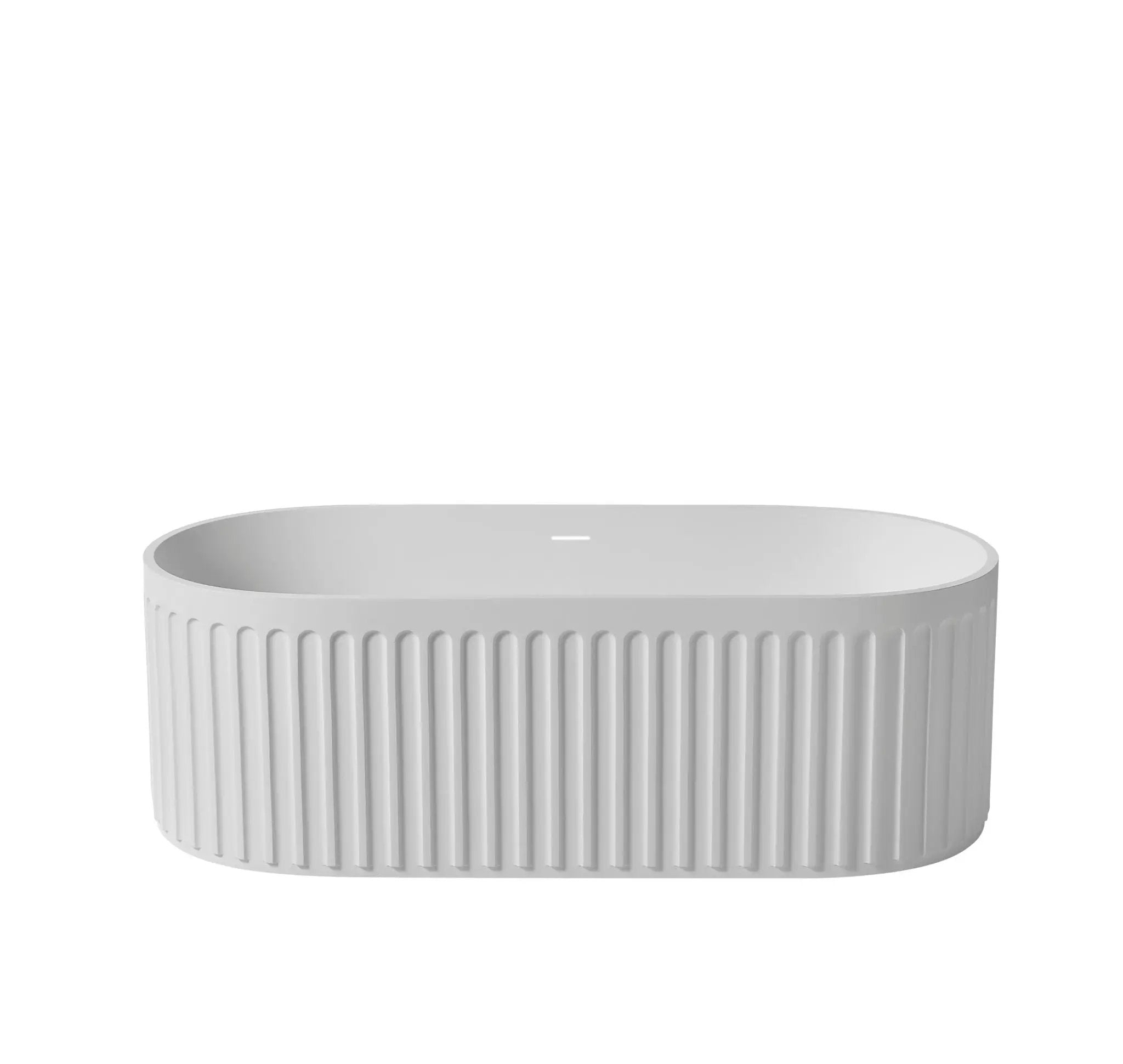 67" Freestanding Solid Surface Bathtub, Luxury Engineered Stone Resin Freestanding Soaking Bathtub With Overflow And Pop-Up Drain Cupc Certified 23S13-67 - Matte White by HouseOfZazla