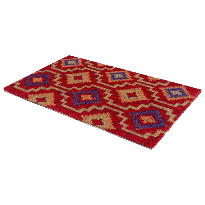Lhasa Kilim - Red Coir Doormat by Fab Habitat