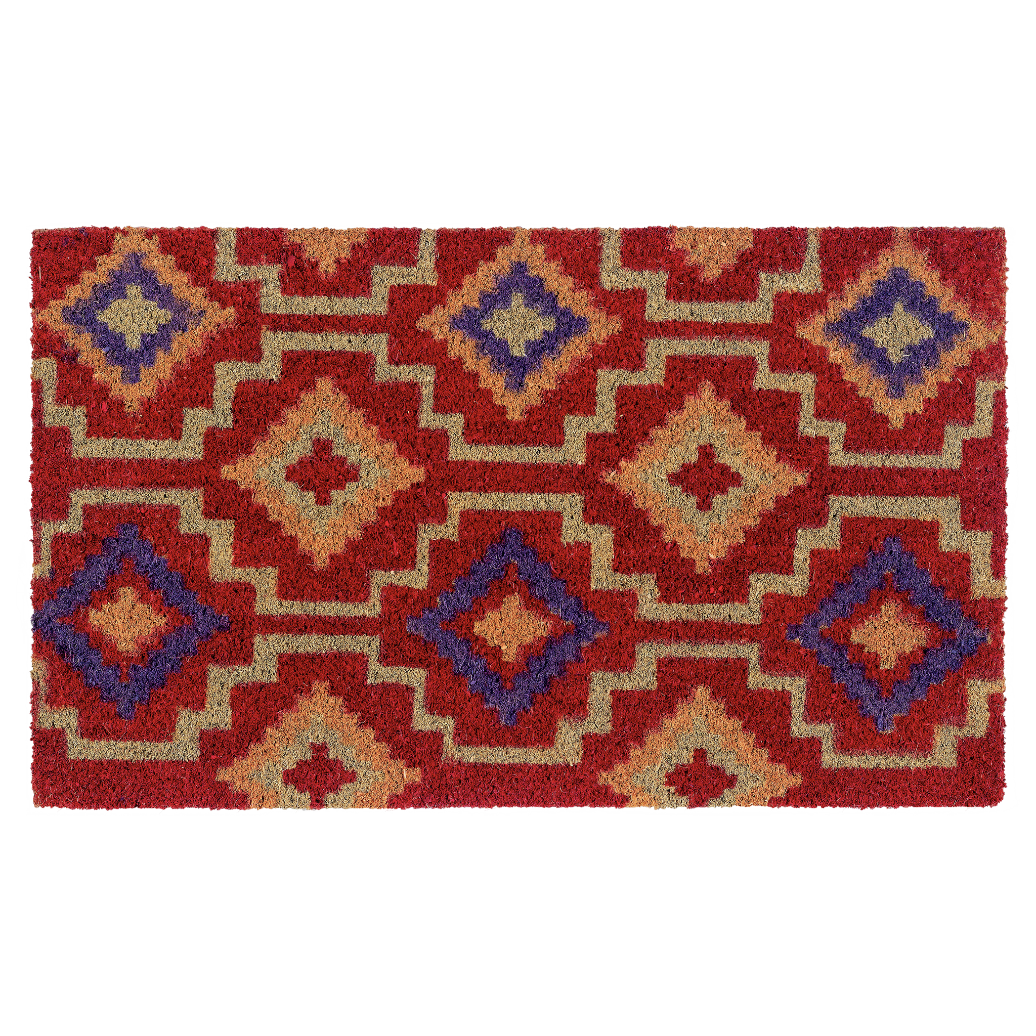 Lhasa Kilim - Red Coir Doormat by Fab Habitat