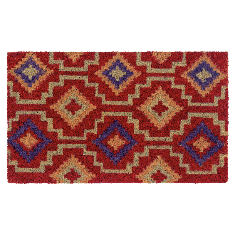 Lhasa Kilim - Red Coir Doormat by Fab Habitat