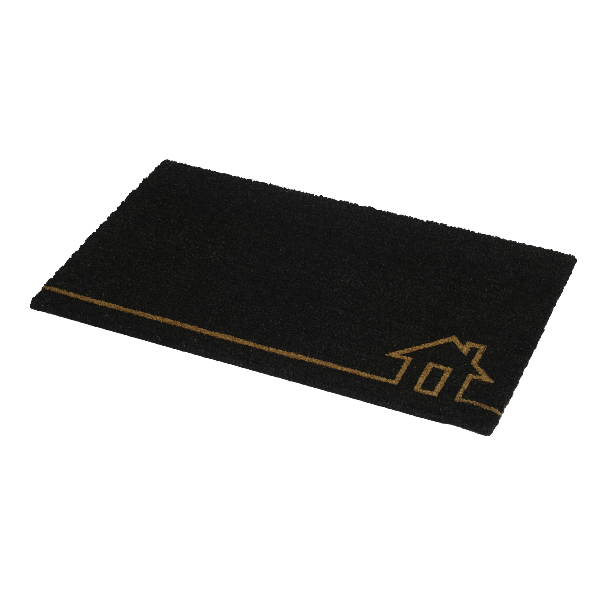 Home View - Black Coir Doormat by Fab Habitat
