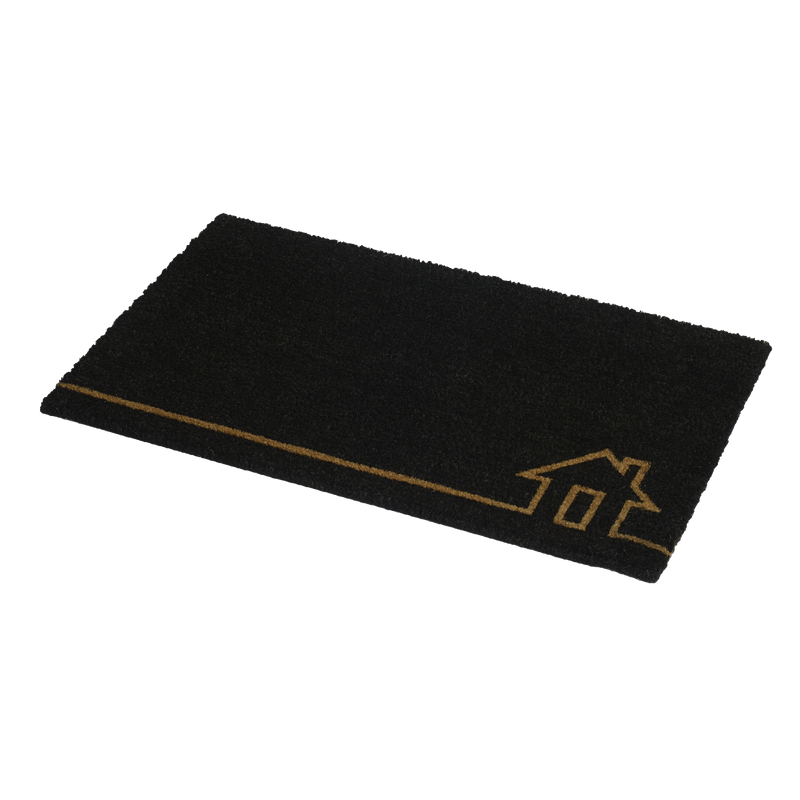 Home View - Black Coir Doormat by Fab Habitat