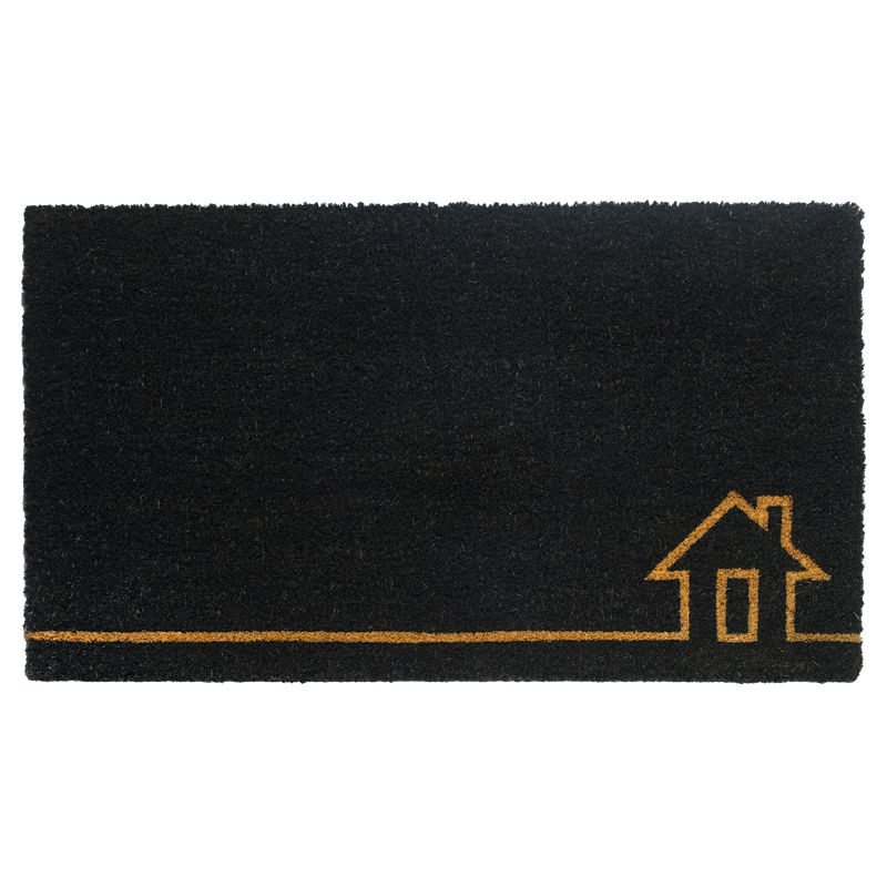 Home View - Black Coir Doormat by Fab Habitat