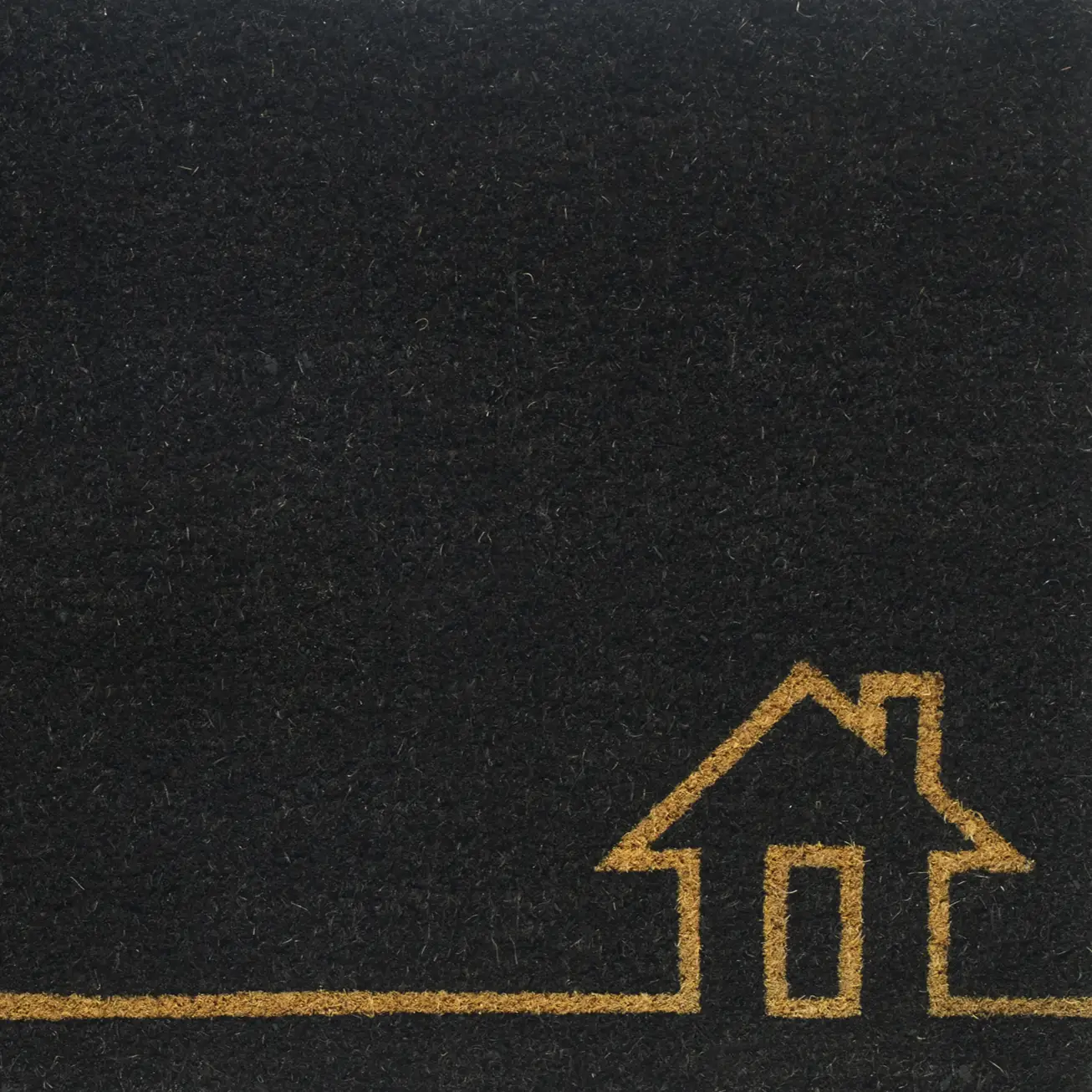 Home View - Black Coir Doormat by Fab Habitat