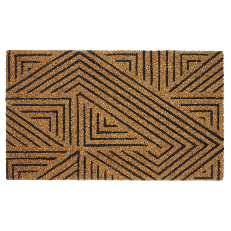 Tokyo - Black Coir Doormat by Fab Habitat