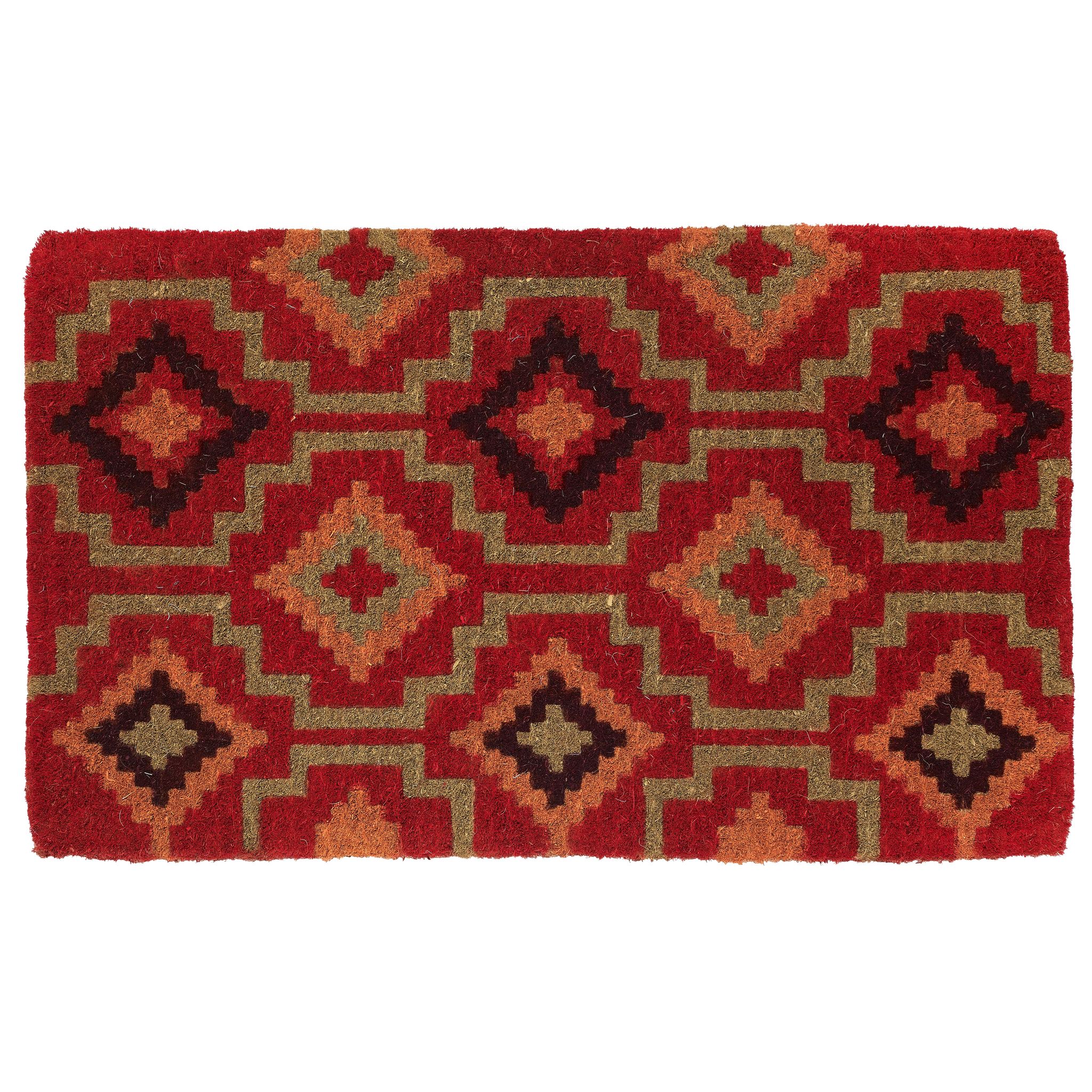 Lhasa Kilim - Red Coir Doormat by Fab Habitat