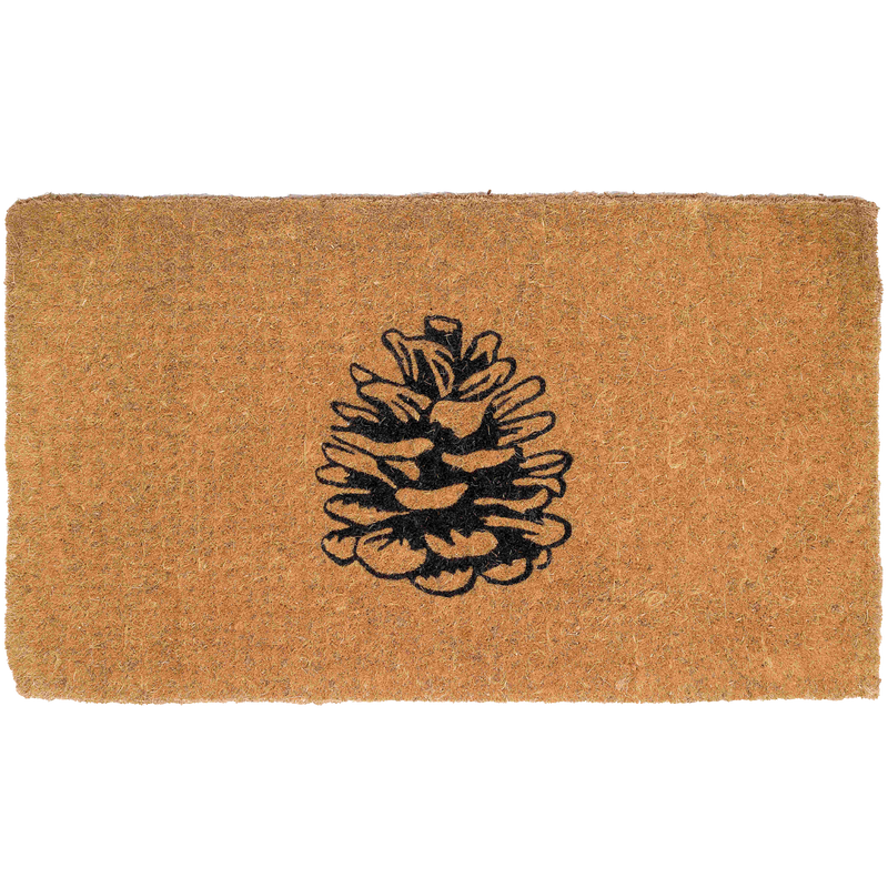 Nature Lover Pine Cone Coir Doormat by Fab Habitat